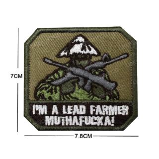 แผ่นป้ายพิมพ์ลาย i  m a lead farmer patch สําหรับติดเสื้อผ้ากระเป๋าเป้สะพายหลัง