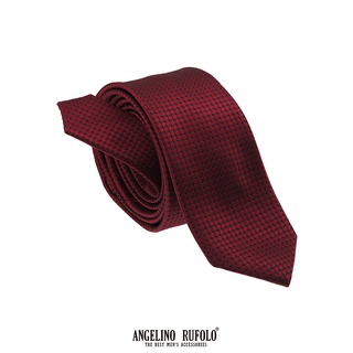 ANGELINO RUFOLO Necktie(NTS-จุด016) เนคไทผ้าไหมทออิตาลี่คุณภาพเยี่ยม ดีไซน์ Dot สีแดง/ชมพู/ฟ้า