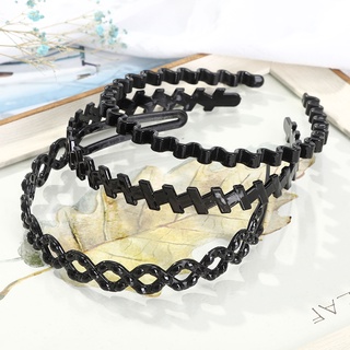 (Unisex) Temperament Black Geometric Simple Headband Hair Accessories Korean Style Fashion Hair Accessories