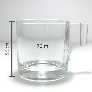 ภาพขนาดย่อของภาพหน้าปกสินค้าแก้วเอสเพรสโซ่ Espresso Cup แก้วชอตกาแฟ 70 ml (1 แพค มี 6 ใบ) จากร้าน oilchaniida บน Shopee