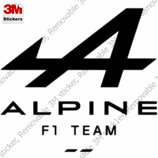 Alpine F1 team สติ๊กเกอร์ 3M ลอกออกไม่มีคราบกาว  Removable 3M sticker, สติ๊กเกอร์ติด รถยนต์ มอเตอร์ไซ