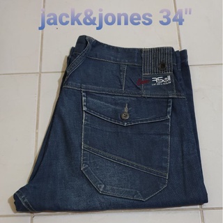 ยีนส์ขาสั้น สภาพ 93% ยี่ห้อ jack&jones เอว 34 นิ้ว