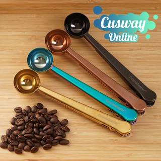 ช้อนตักเมล็ดกาแฟ CuisineScepter™ ผลิตจากสแตนเลส Food Grade อย่างดี และเป็นตัวหนีบถุงกาแฟในตัว