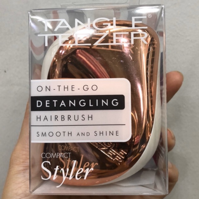 Tangle Teezer Compact Hair Styler - Rose Gold Luxe | Shopee Thailand
