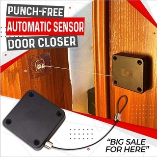 ที่เปิดปิดประตูอัตโนมัติ ที่ช่วยเปิดปิดประตูอัตโนมัติ Door Closer Punch-free Automatic Sensor Door Closer(Excluding hooks)