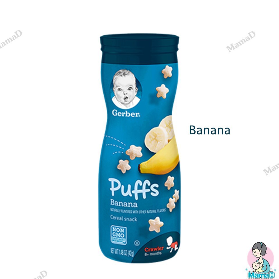 Gerber Puffs ขนมธัญพืช และผลไม้แท้ ขนมเด็กเล็ก อาหารว่างสำหรับทารก ...