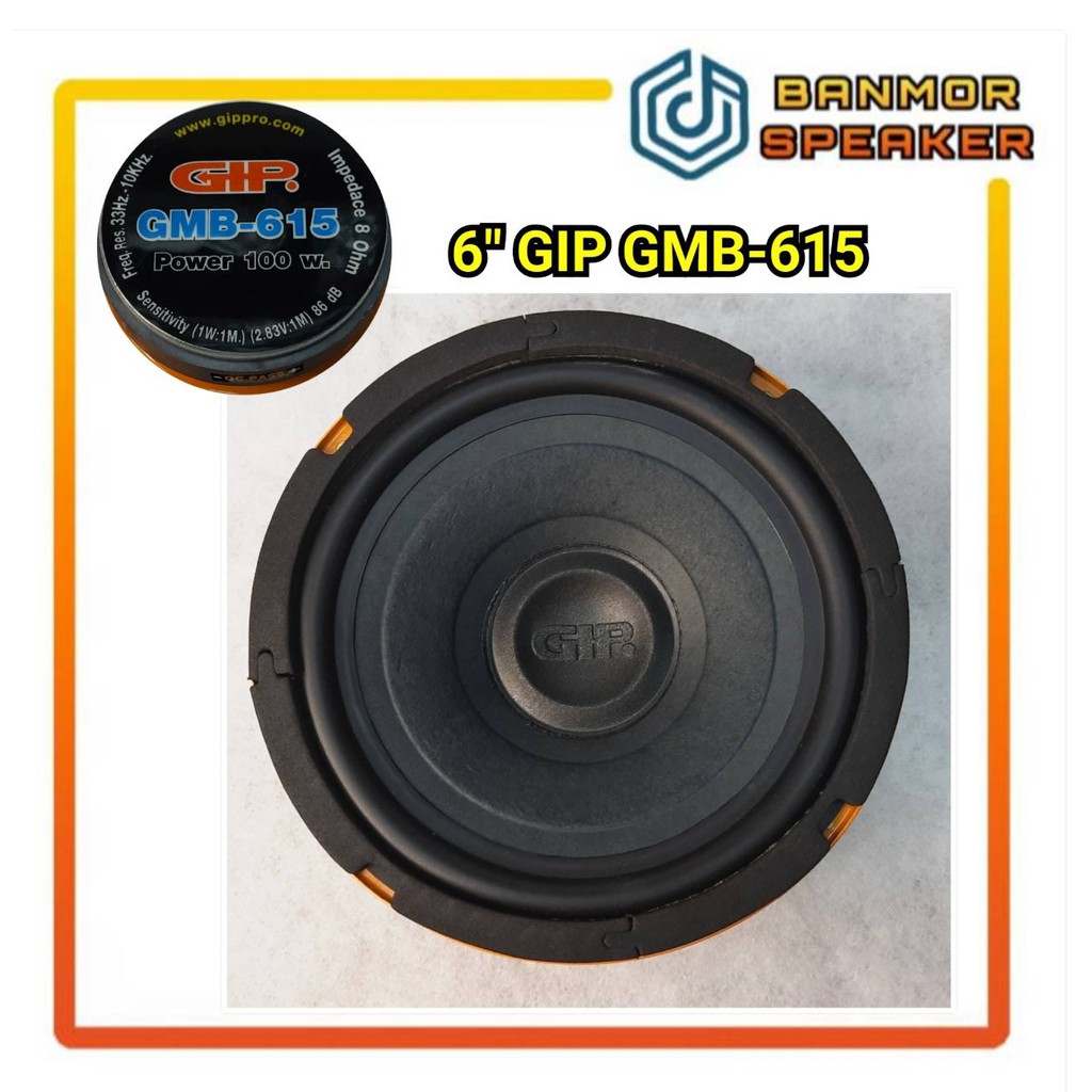 ลำโพง-6-gip-gmb-615-mid-bass-กระดาษขอบยาง-แม่เหล็ก-100mm-615