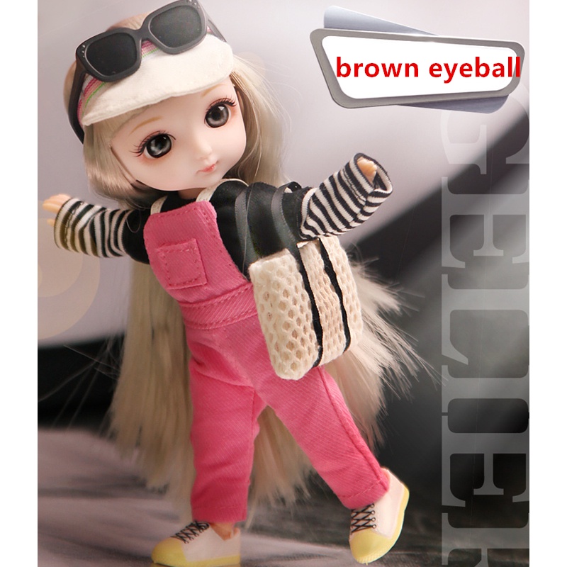 ภาพสินค้าตุ๊กตา Bjd ข้อต่อขยับได้ ขนาด 16 ซม. 13 ข้อต่อ คุณภาพสูง พร้อมเสื้อผ้า และแว่นตา ของเล่นสําหรับเด็กผู้หญิง จากร้าน hahahaha.th บน Shopee ภาพที่ 8