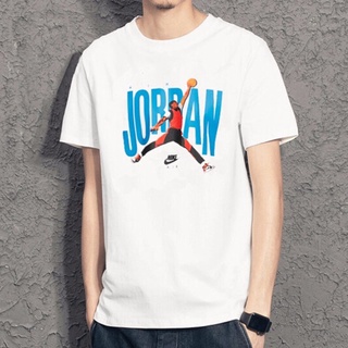 แขนสั้นผู้ชายฤดูร้อนใหม่ AIRJORDAN กีฬาบาสเกตบอลครึ่ง AJ แนวโน้มเสื้อยืดคอกลมสบายๆ