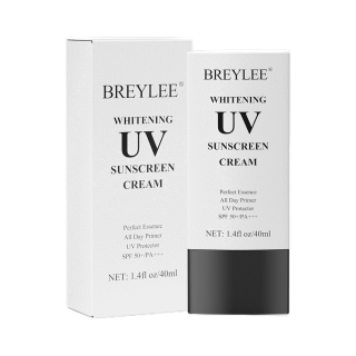 BREYLEE กันแดด Whitening Sunscreen SPF50 PA+++ 40ml ครีมกันแดด สูตรปรับผิวกระจ่างใส ครีมกันแดดหน้าสูตรอ่อนโยน ปริมาณ ปกป้องผิวจากแสงแดด ลดเลือน ฝ้า กระ จุดด่างดำ