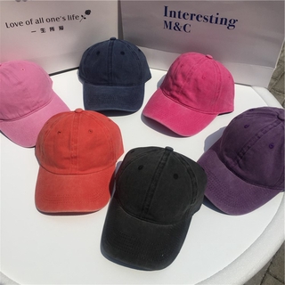 หมวกเบสบอล หมวกแก๊ป สีพื้น สไตล์เกาหลี 22 แบบเก่าแก่ สําหรับคู่รัก