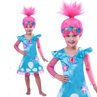  Kids Size Troll Style Festival Party Elf/Pixie Wig Cartoon Characters Cosplay