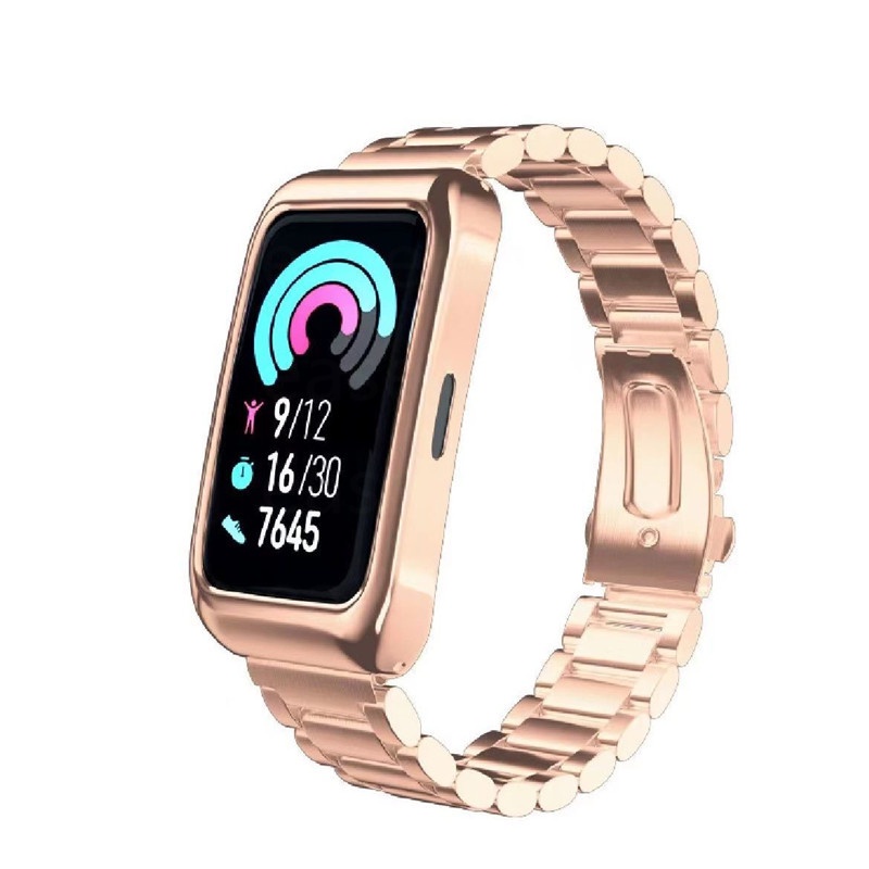 huawei-band-8-7-6-สายนาฬิกาข้อมือ-สเตนเลส-สําหรับ-huawei-band6-band-7-สาย-เข็มกลัด-สายนาฬิกา-สายรัดข้อมือ-เข็มขัด-สเตนเลส-สามลูกปัด