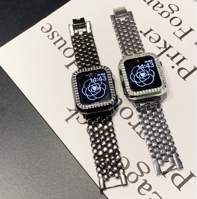 คำอธิบายเพิ่มเติมเกี่ยวกับ Perlage สายนาฬิกาข้อมือโลหะ อุปกรณ์เสริม สําหรับ Apple Watch Series 8 7 6 se 5 4 3 2 1 ขนาด 45 มม. 41 มม. 38 มม. 40 มม. 44 มม. 42 มม.