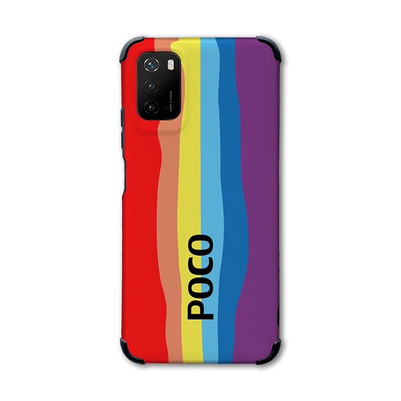 ภาพสินค้าOriginal Official Rainbow Color Case Xiaomi POCO M3 M4 X3 Pro NFC 4G 5G Casing Brand Gradient Silicone Cover จากร้าน iopco.th บน Shopee ภาพที่ 7