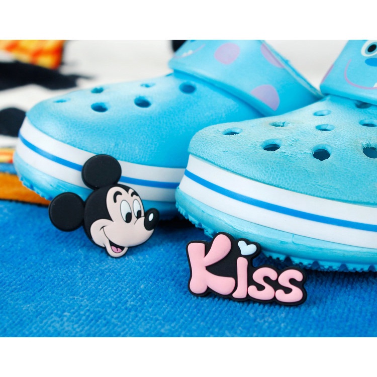 การ์ตูนดิสนีย์-มิกกี้เมาส์-ซีรีส์-jibitz-charm-หัวเข็มขัดรองเท้า-jibits-crocks-รองเท้า-อุปกรณ์เสริมสําหรับผู้หญิง