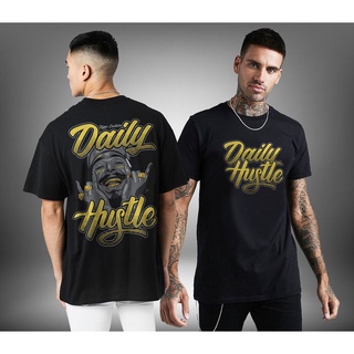 เสื้อยืดผ้าฝ้ายพิมพ์ลาย 🔥 เสื้อลําลองเสื้อแบรนด์ท้องถิ่น Hustle 3 สําหรับผู้ชาย CfI 🔥