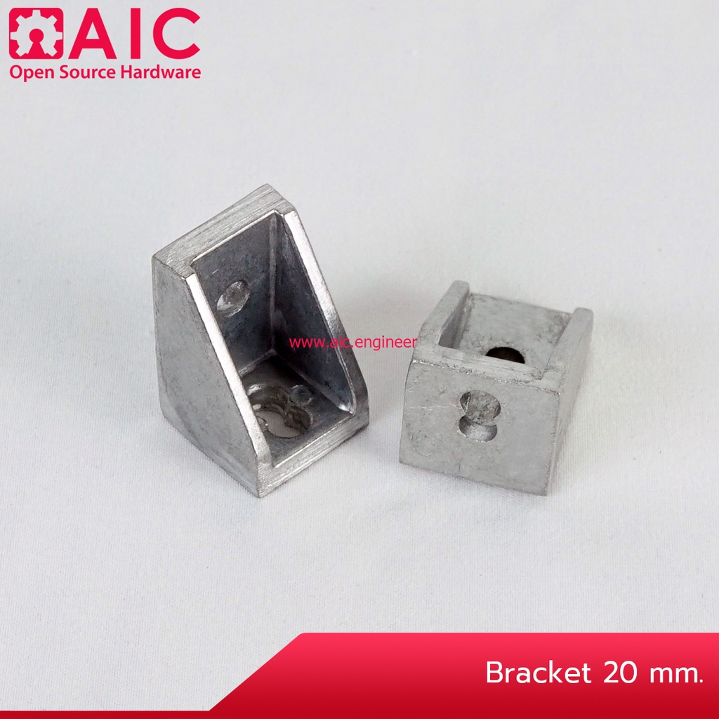 ราคาและรีวิวBracket 20mm ฉากยึด อลูมิเนียมโปรไฟล์ แพ็ค 4 ชิ้น @ AIC