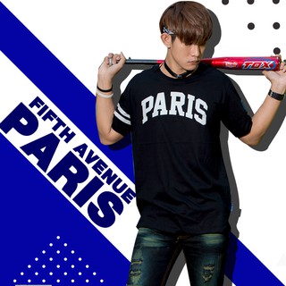 เสื้อยืดขายดี5thave เสื้อยืดแขนสั้น รุ่น PARIS flag cityS-3XL