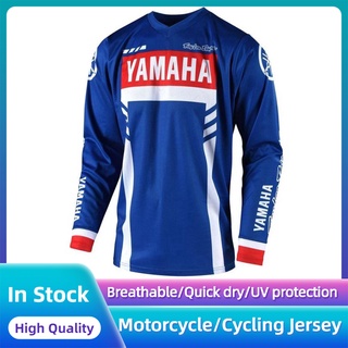 พร้อมส่ง YAMAHA เสื้อกีฬาแขนสั้น แบบแห้งเร็ว สําหรับขี่จักรยานวิบาก TLD GP RS1 Downhill