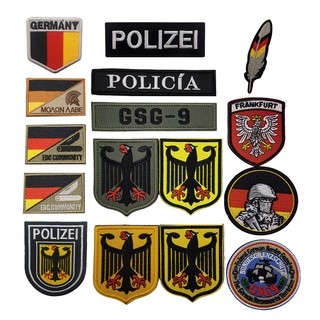 ปลอกแขน ปักลายธงชาติเยอรมนี ตํารวจ Deutschland Gsg9 Eagle สไตล์กองทัพเยอรมนี