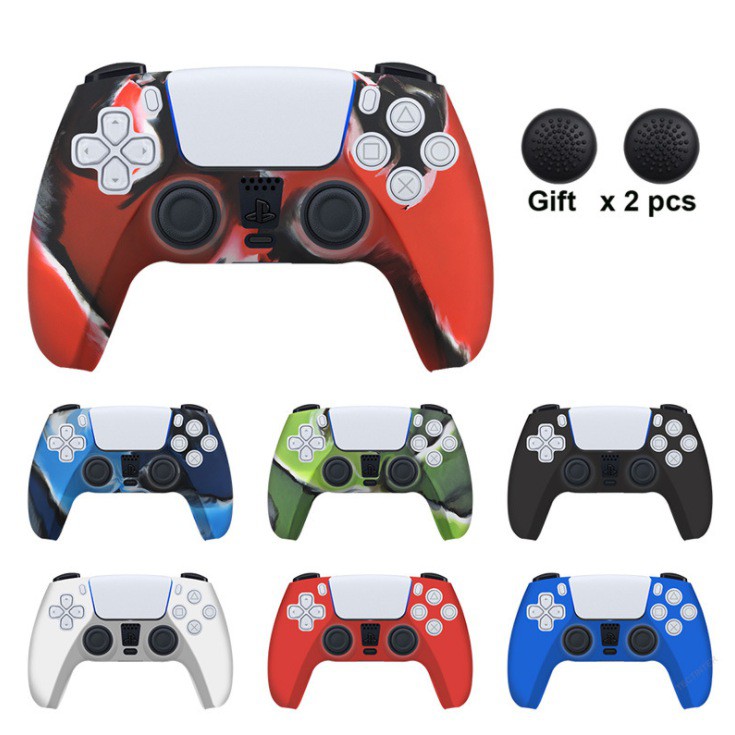 ps5-สินค้าพร้อมส่ง-มี-7-สี-ซิลิโคนหุ้มจอย-เคสจอย-silicone-case-dualsense-ps5-controller-ฟรี-ที่หุ้มอนาล็อค