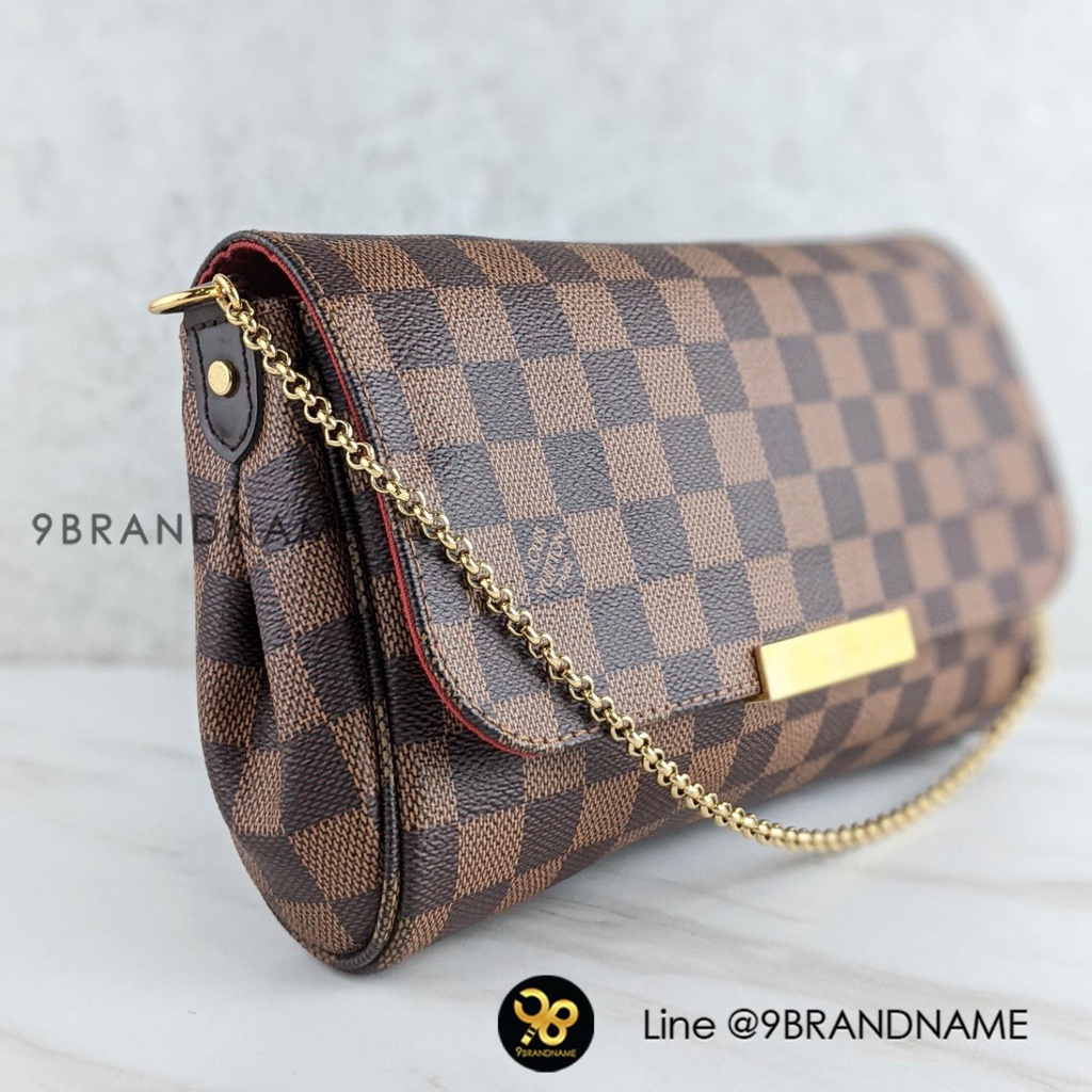 กระเป๋ามือ2ของแท้100-u-s-e-d-louis-vuitton-favorite-m40718-canvas-damier