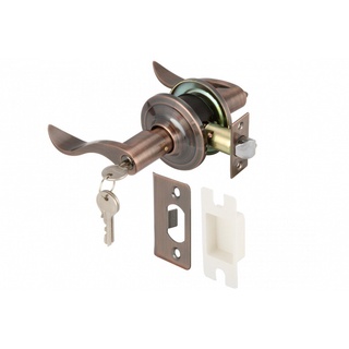 ลูกบิดก้านโยก 489.10.799 HAFELE ห้องทั่วไป สีทองแดงรมดำ (MATT SILVER ENTRANCE LEVER LOCK SET) ลูกบิด