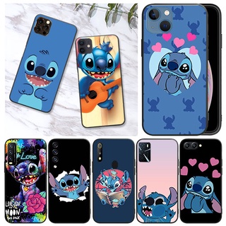 เคสโทรศัพท์มือถือนิ่ม ลายการ์ตูน Stitch สีดํา สําหรับ Redmi 9 9A 9C 9T 9C NFC 10X 4G