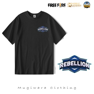 เสื้อยืดแขนสั้น พิมพ์ลาย Esport Rebellion FF PUBG Mobile Legend ทุกขนาด สําหรับผู้ชาย