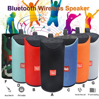 ลำโพงบลูทูธแบบพกพา Portable Wireless Speaker เสียงดี กันน้ำได้ รุ่น TG-113 เสียงดีเกินราคา