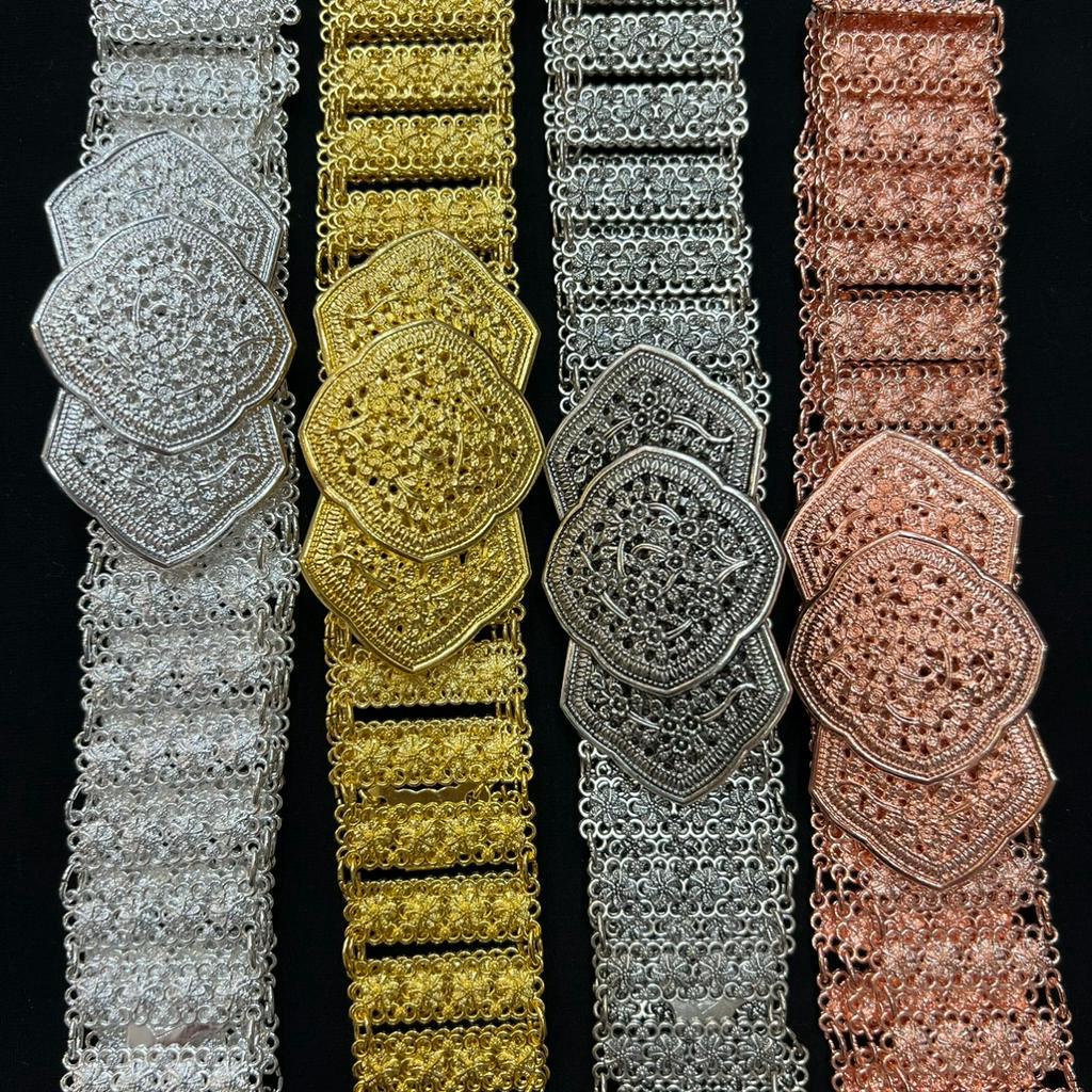 accessories-เข็มขัดชุดไทยเครื่องประดับเข็มขัดชุดไทยแต่งฉลุลายโบราณ-พร้อมส่ง-เงิน-รมดํา-ทอง-นาค