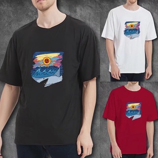 【NEW】เสื้อยืดแขนสั้น คอกลม พิมพ์ลายการ์ตูน American Street ทรงหลวม เข้ากับทุกการแต่งกาย แฟชั่นฤดูร้อน สําหรับผู้ชาย