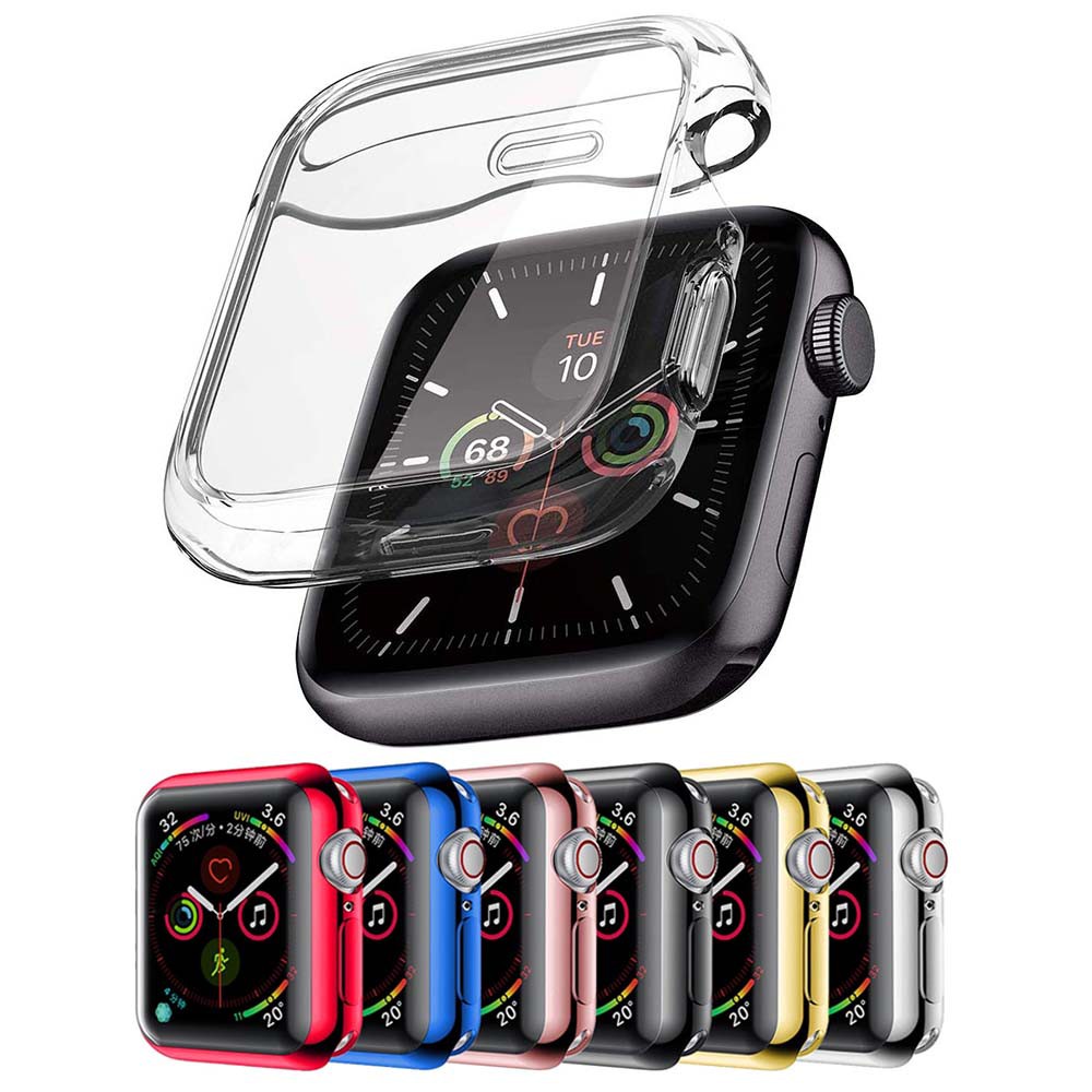 ภาพสินค้าเคส TPU นิ่ม พร้อมฟิล์มกันรอยหน้าจอ สําหรับ Apple Watch 45 41 44 40 42 38 มม. Series 9 8 7 SE 6 5 4 3 2 1 จากร้าน max88.th บน Shopee ภาพที่ 1