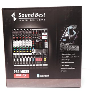 สินค้า MIXER มิกเซอร์ SoundBest รุ่น : MGP-6X Bluetooth