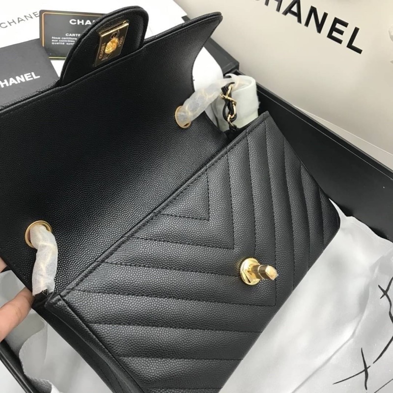 chanel-v-classic-grade-ออริoriginal-หนังแท้-black-อะไหล่ทอง