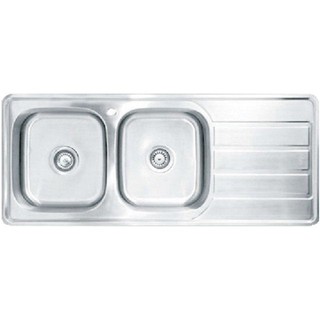 Embedded sink BUILT-IN SINK 2B1D TEKA T PLUS LHD SS Sink device Kitchen equipment อ่างล้างจานฝัง ซิงค์ฝัง 2หลุม 1ที่พัก