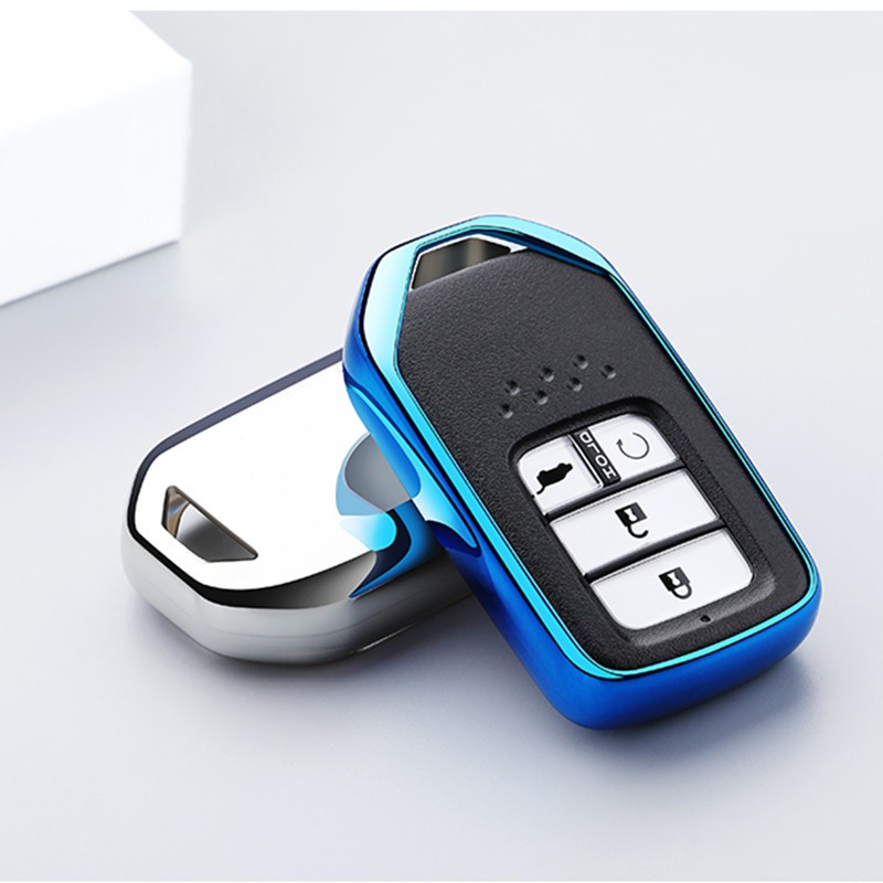 ภาพหน้าปกสินค้าเคสกุญแจรถยนต์ใหม่ Soft TPU Key Shell Protector สำหรับ Honda Civic CR-V HR-V Accord