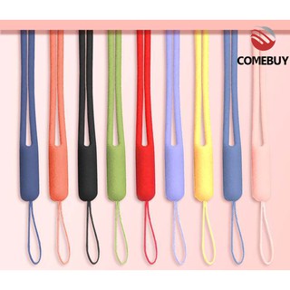 ComeBuy Colourful Cellphone Portable Silicone Lanyard Short Strap Pure Color Soft Rope Anti-fall Wristband Ready Stock