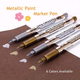 ปากกามาร์กเกอร์ สีเมทัลลิก กันน้ํา อเนกประสงค์ สําหรับทํางานศิลปะ สมุดภาพ โรงเรียน DIY