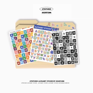 ALPHABET | MiNi STiCKER PVC กันน้ำ ไดคัทไม่มีขอบ [479STUDiO]