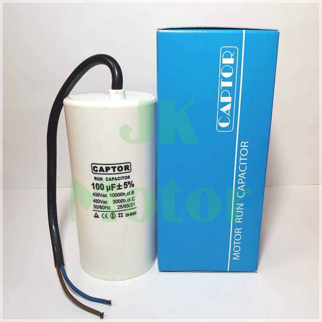 คาปาซิเตอร์รัน Run Capacitor CAPTOR ขนาด 55uF 60uF 70uF 80uF 90uF 100uF ...