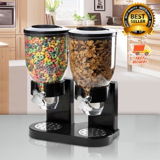 Double Cereal Dispenser เครื่องจ่ายซีเรียล โถจ่ายซีเรียล หัวคู่