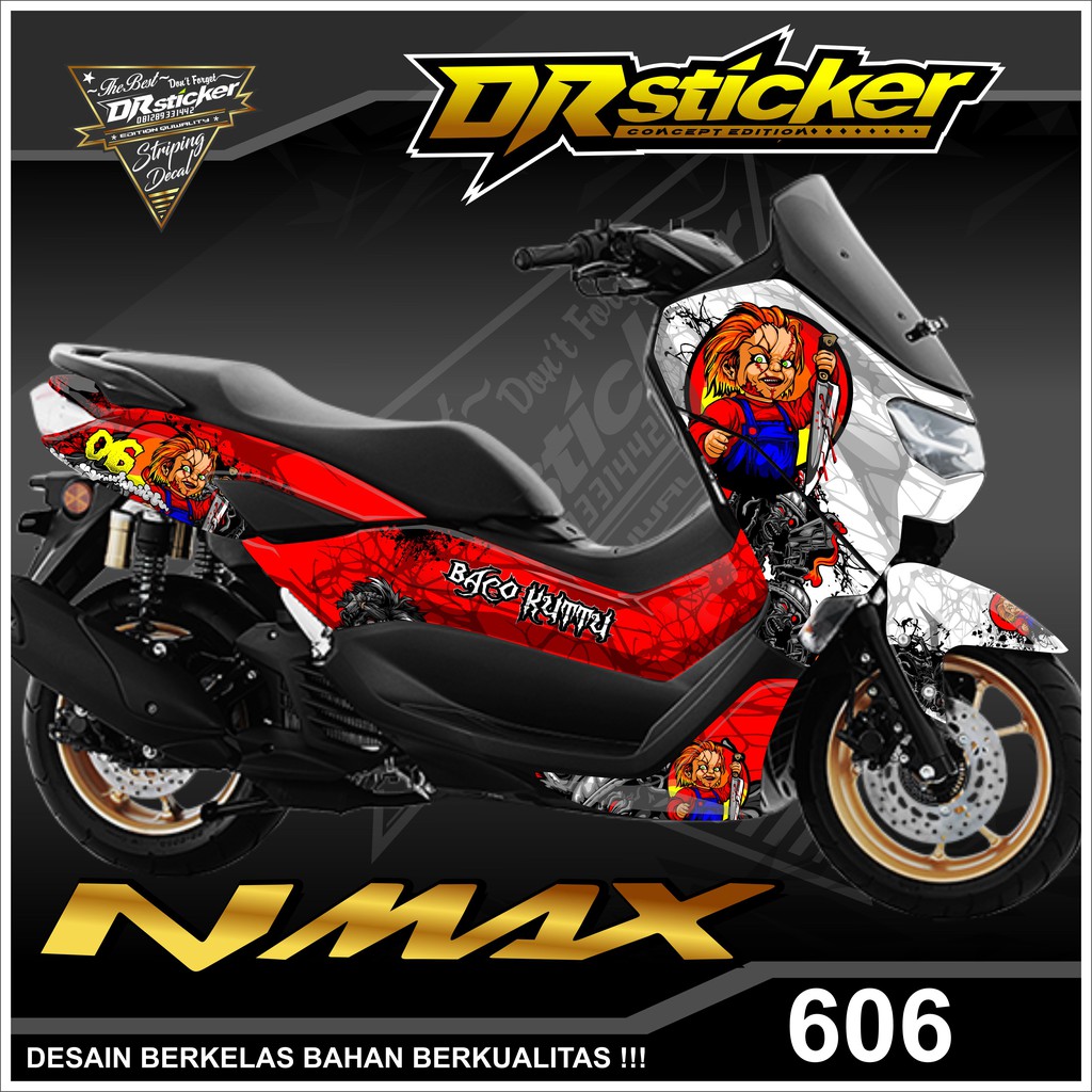 Nmax 2020 DECAL STICKER - YAMAHA NMAX BALI Animation DECAL FULL BODY ...