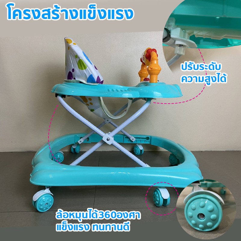 รถวงกลมเด็ก-รถหัดเดินเด็ก-รถขาไถเด็ก-baby-walker-มีโมบาย-มีเสียง-มีไฟ-ครบครัน