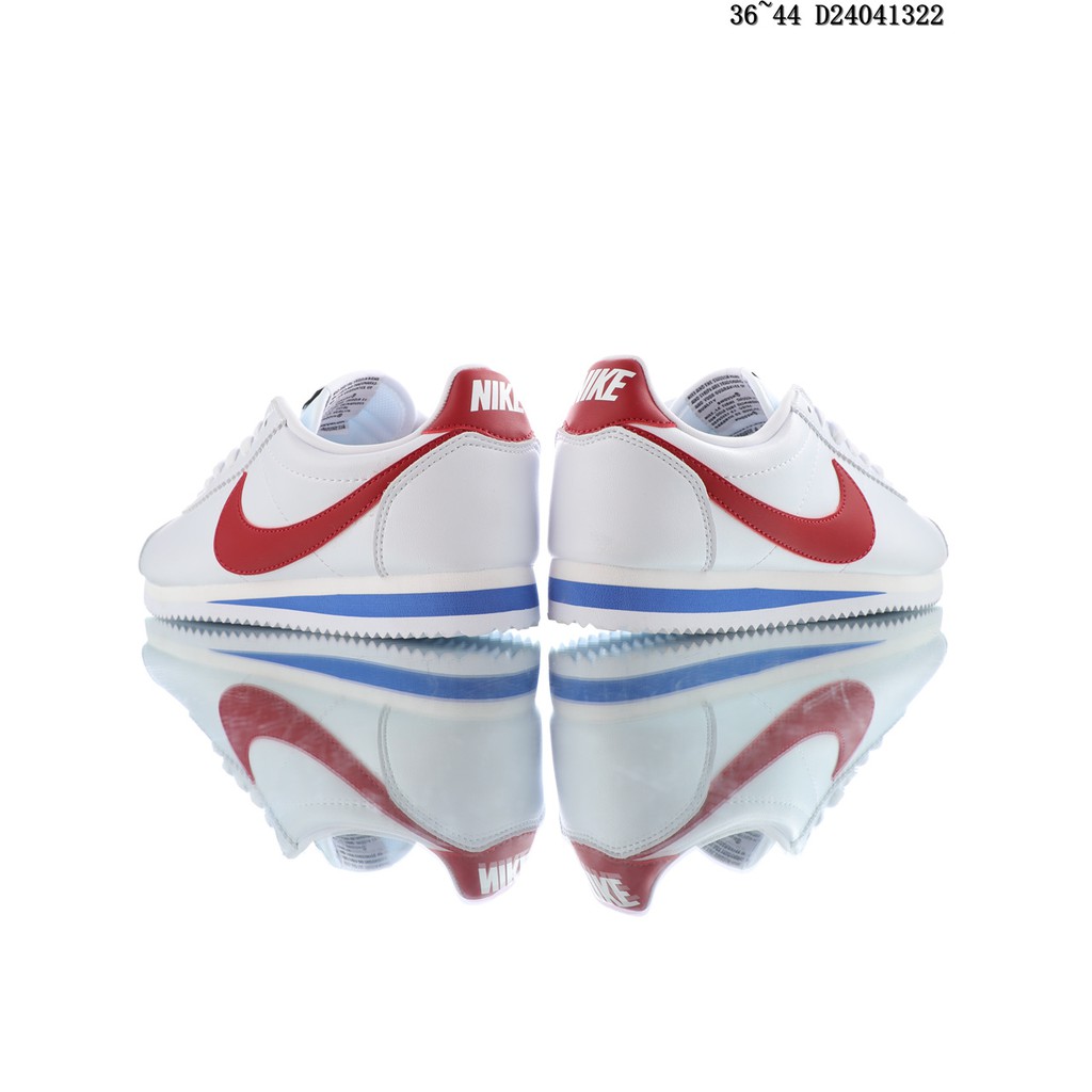 รองเท้าวิ่ง-nike-classic-cortez-nylon-prem-white-blue-red-forrest-gump-retro-sports