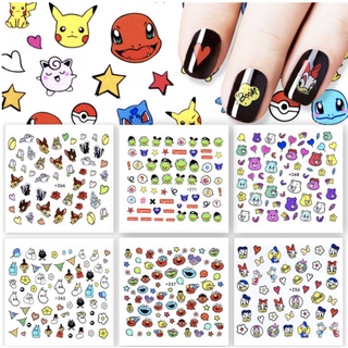 Nail Tatto การ์ตูน สวย คาแรคเตอร์ แทททู ติดเล็บ สติกเกอร์เล็บแบบลอกน้ำ รวมลายการ์ตูน น่ารักทุกลาย🌈