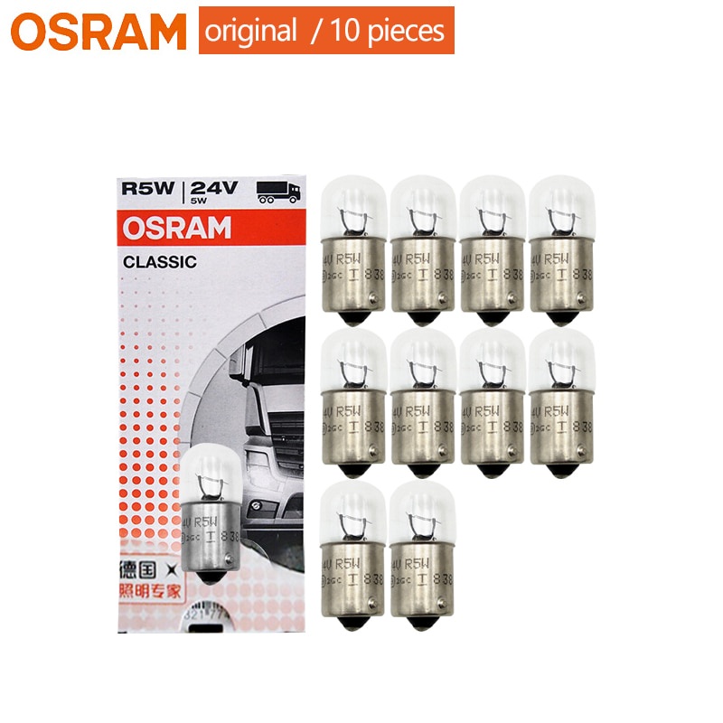 OSRAM 24V R5W 5W 5627 รถบรรทุกมาตรฐานไฟภายในโคมไฟป้ายทะเบียน OEM หลอดไฟ ...