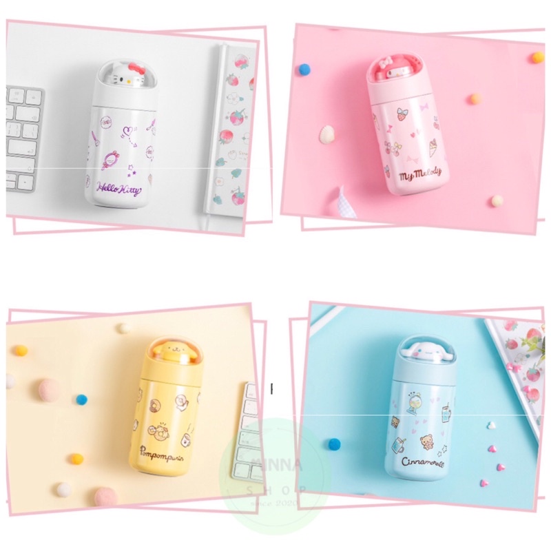 พร้อมส่ง-miniso-sanrio-กระบอกน้ำซานริโอ้-280ml-กระบอกน้ำเก็บอุณหภูมิ-กระบอกน้ำลายการ์ตูน