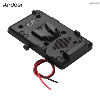 [ADTH] Andoer อะแดปเตอร์แพลทแพ็ก พร้อมเอาท์พุท D-tap สําหรับแบตเตอรี่ Sony V-Mount V-Lock สําหรับกล้อง DSLR ไฟวิดีโอ